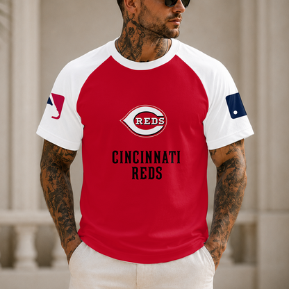[HOMERUN DEAL] NEW MLB05 CRS CINCINNATI REDS CUSTOMIZED RAGLAN TEE