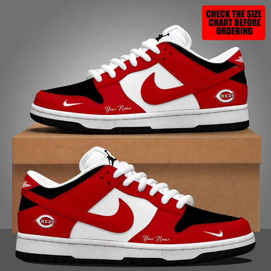 [HOMERUN DEAL] NEW CUSTOMIZED MLB05 CRS CINCINNATI REDS DUNK LOW SHOES