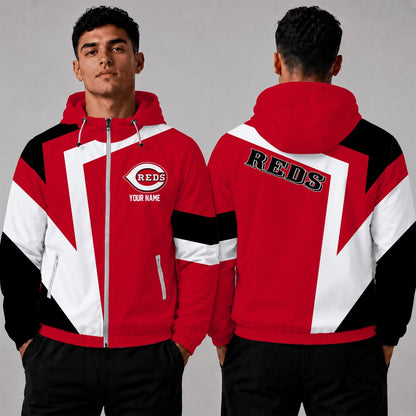 [HOMERUN DEAL] NEW CUSTOMIZED MLB05 CRS CINCINNATI REDS WINDBREAKER JACKET
