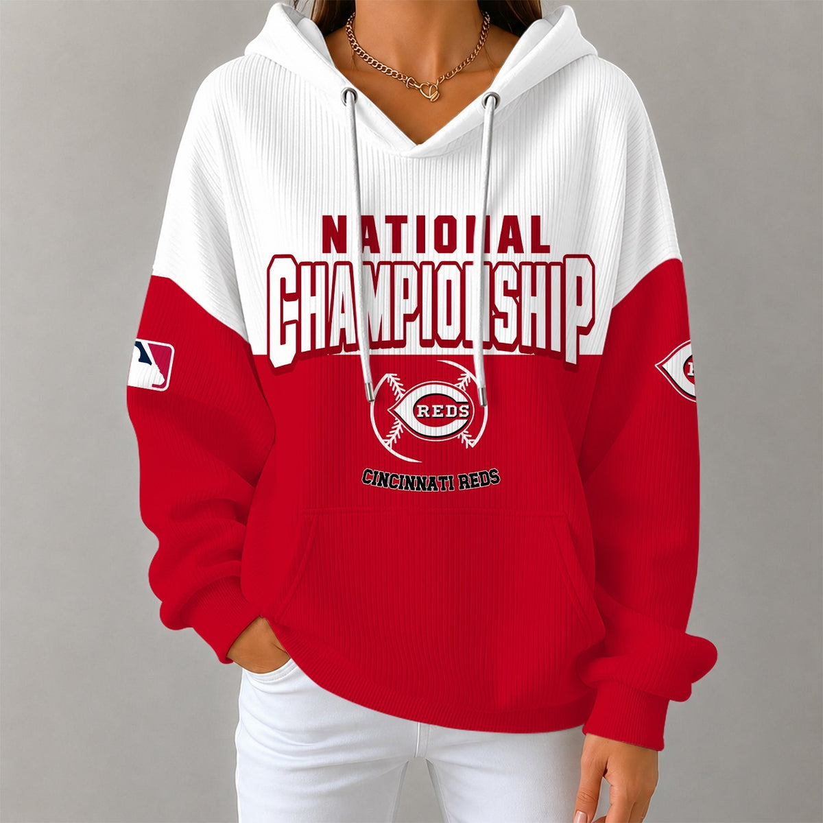 [HOMERUN DEAL] NEW CUSTOMIZED MLB05 CRS CINCINNATI REDS RIBBED HOODIE & SWEATSHIRT
