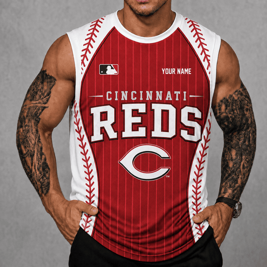 [HOMERUN DEAL] NEW CUSTOMIZED MLB05 CRS CINCINNATI REDS TANK TOP & GYM SHIRT