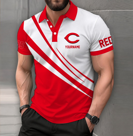 [HOMERUN DEAL] NEW CUSTOMIZED MLB05 CRS CINCINNATI REDS POLO SHIRT