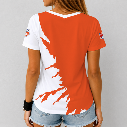 [GOAL DEAL] NEW CUSTOMIZED MLS05 FCC FC CINCINNATI V-NECK FEMALE SHIRT