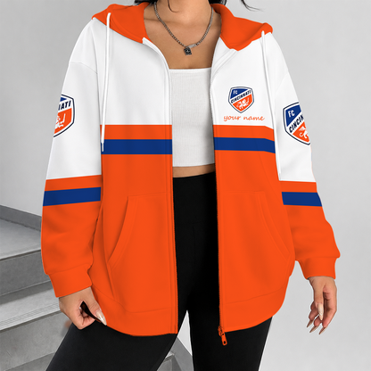 [GOAL DEAL] NEW CUSTOMIZED MLS05 FCC FC CINCINNATI ZIP HOODIE
