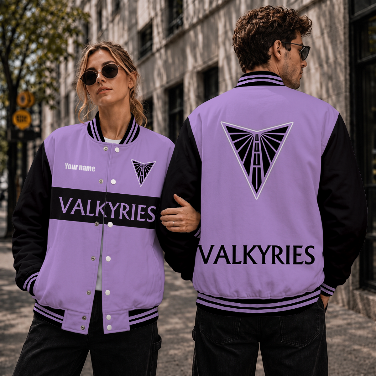 [HOOPS SPECIAL] NEW CUSTOMIZED WNBA05 GSV GOLDEN STATE VALKYRIES BASEBALL JACKET, SATIN VARSITY JACKET