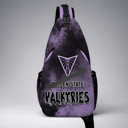 [HOOPS SPECIAL] NEW CUSTOMIZED WNBA05 GSV GOLDEN STATE VALKYRIES SLING BAG