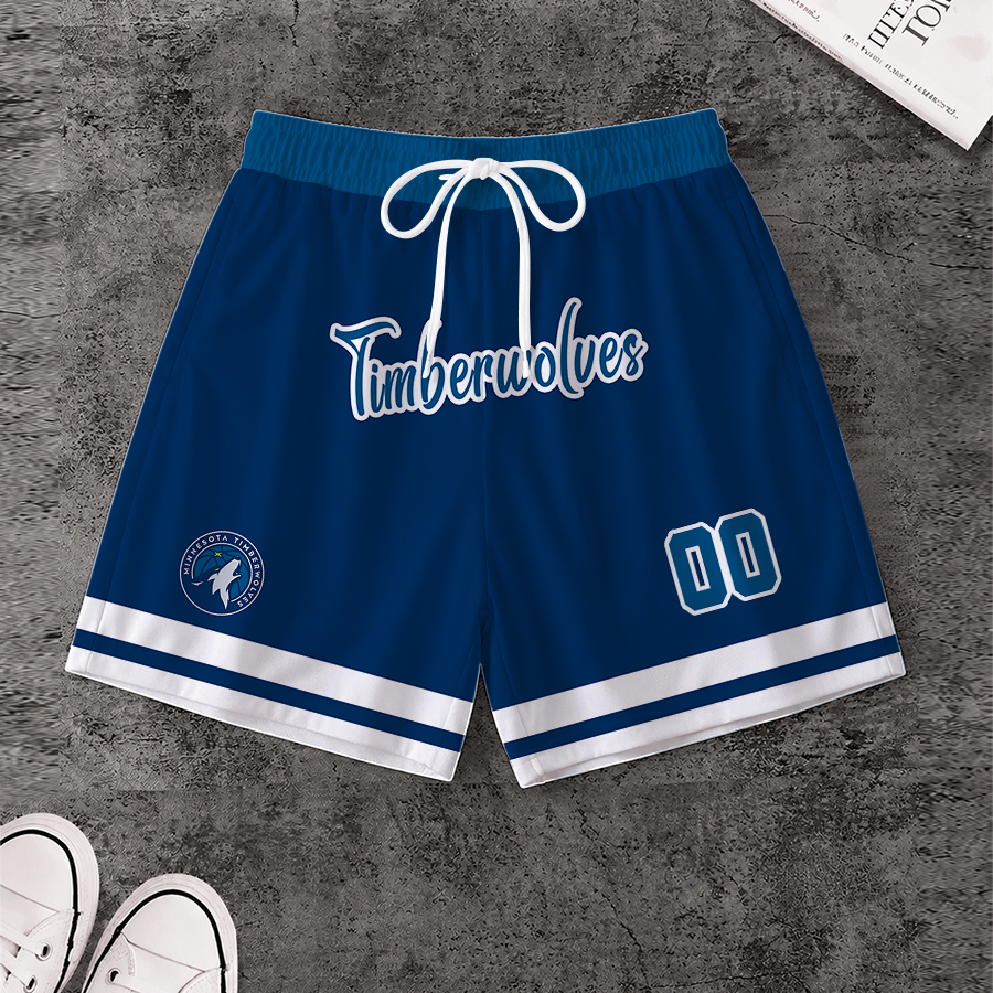 [HOT DEAL] NEW CUSTOMIZED NBA05 MTW MINNESOTA TIMBERWOLVES SHORT PANTS