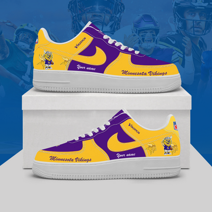 [TOUCHDOWN DEAL] NEW CUSTOMIZED NFL05 MVK MINNESOTA VIKINGS AF1 SHOES