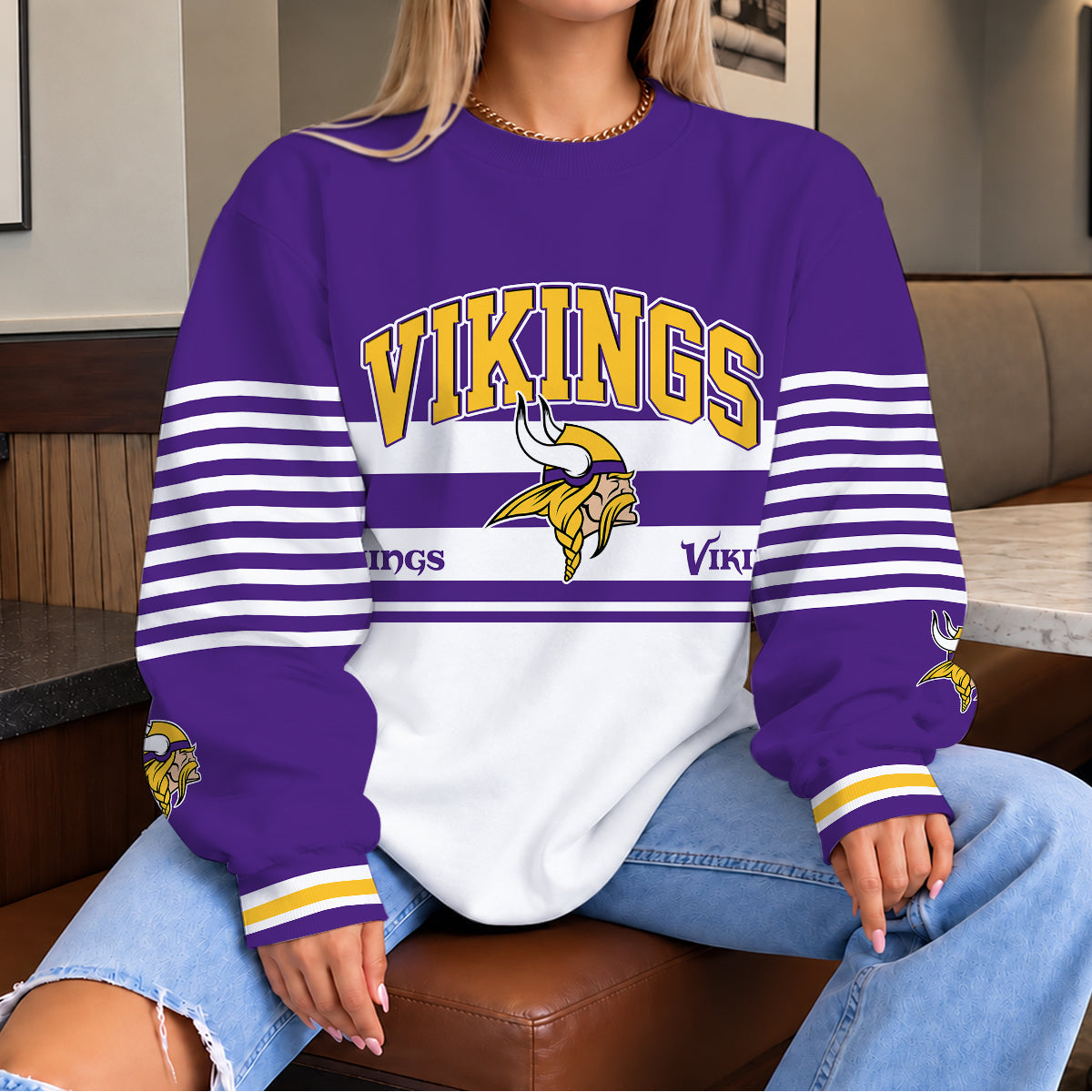[TOUCHDOWN DEAL] NEW CUSTOMIZED NFL05 MVK THE VIKINGS UNISEX SWEATSHIRT