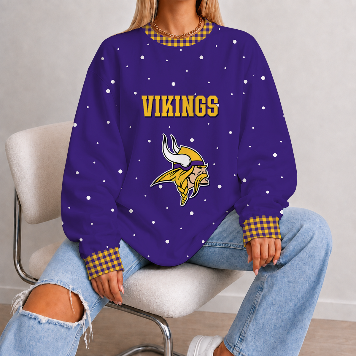 [TOUCHDOWN DEAL] NEW CUSTOMIZED NFL05 MVK MINNESOTA VIKINGS UNISEX SWEATSHIRT