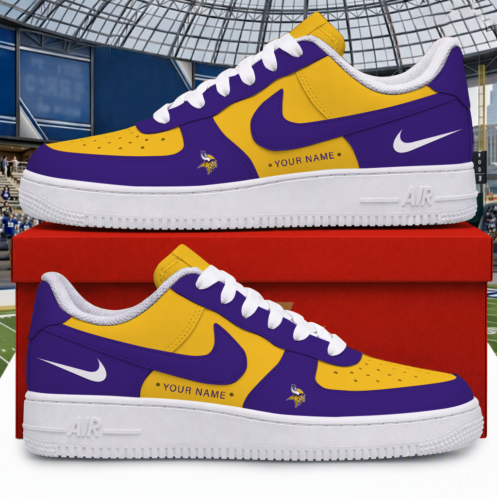 [TOUCHDOWN DEAL] NEW CUSTOMIZED NFL05 MVK MINNESOTA VIKINGS AF1 SHOES