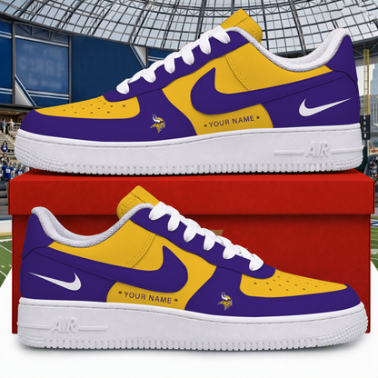 [TOUCHDOWN DEAL] NEW CUSTOMIZED NFL05 MVK MINNESOTA VIKINGS AF1 SHOES