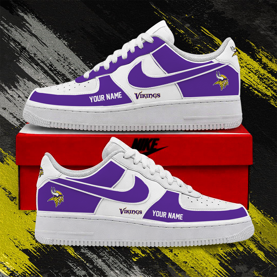[TOUCHDOWN DEAL] NEW CUSTOMIZED NFL05 MVK MINNESOTA VIKINGS AF1 SHOES