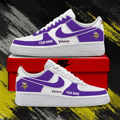 [TOUCHDOWN DEAL] NEW CUSTOMIZED NFL05 MVK MINNESOTA VIKINGS AF1 SHOES
