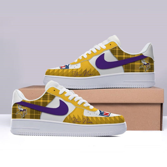 [TOUCHDOWN DEAL] NEW CUSTOMIZED NFL05 MVK MINNESOTA VIKINGS AF1 SHOES
