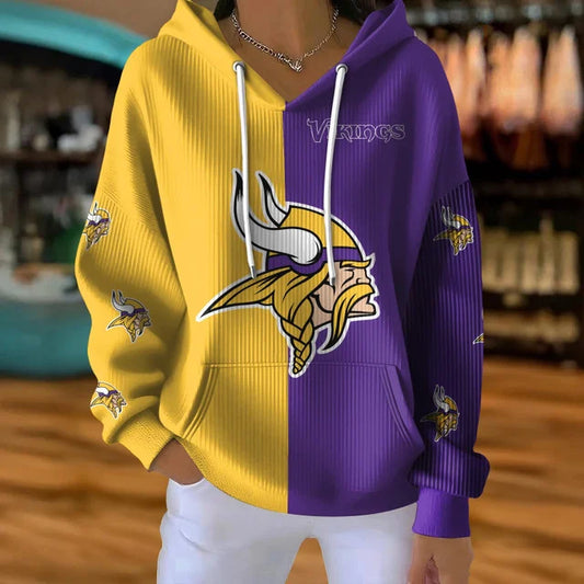 [TOUCHDOWN DEAL] NEW CUSTOMIZED NFL05 MVK MINNESOTA VIKINGS RIBBED HOODIE & SWEATSHIRT