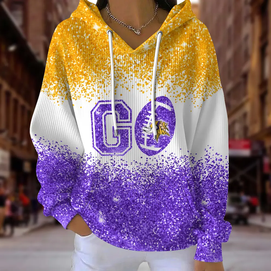 [TOUCHDOWN DEAL] NEW CUSTOMIZED NFL05 MVK MINNESOTA VIKINGS RIBBED HOODIE & SWEATSHIRT