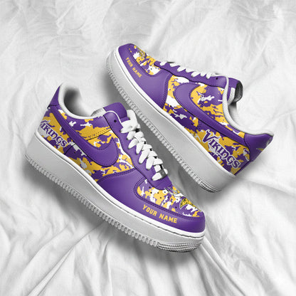 [TOUCHDOWN DEAL] NEW CUSTOMIZED NFL05 MVK MINNESOTA VIKINGS AF1 SNEAKERS