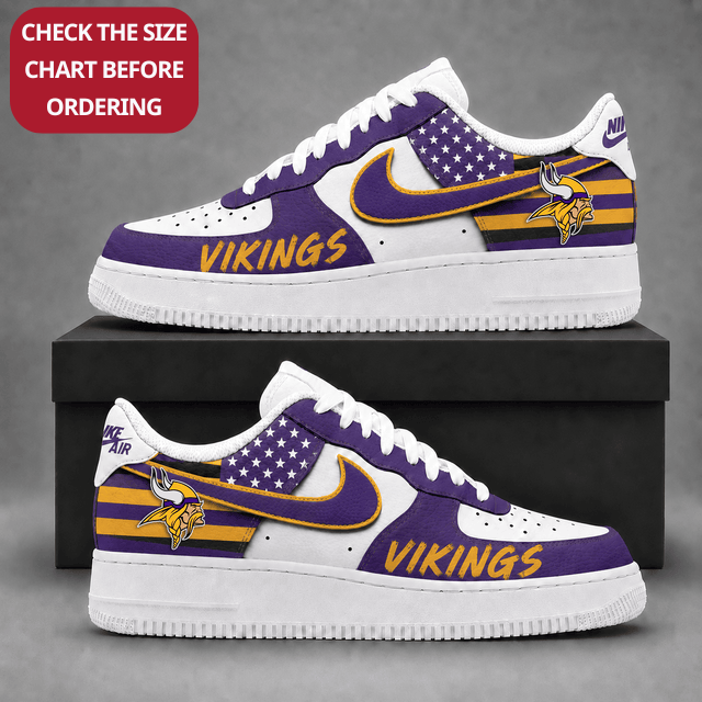 [TOUCHDOWN DEAL] NEW CUSTOMIZED NFL05 MVK MINNESOTA VIKINGS AF1 SHOES
