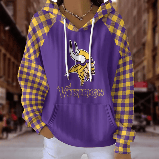 [TOUCHDOWN DEAL] NEW CUSTOMIZED NFL05 MVK MINNESOTA VIKINGS RIBBED HOODIE & SWEATSHIRT