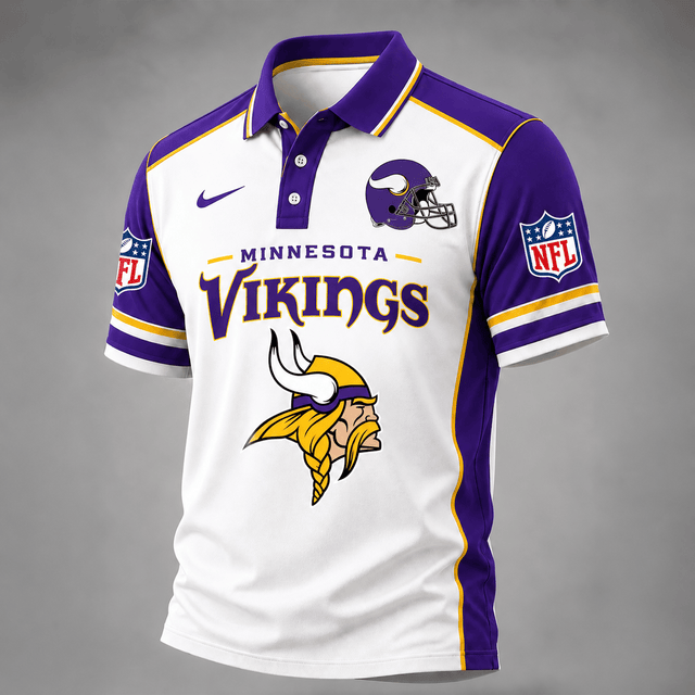 [TOUCHDOWN DEAL] NEW CUSTOMIZED NFL05 MVK THE VIKINGS POLO SHIRT