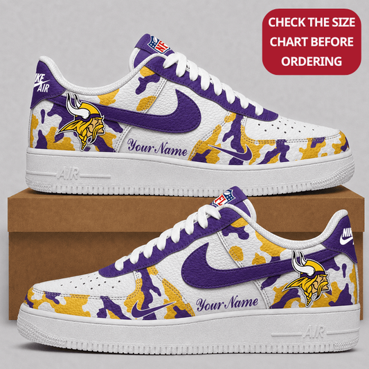 [TOUCHDOWN DEAL] NEW CUSTOMIZED NFL05 MVK MINNESOTA VIKINGS AF1 SHOES