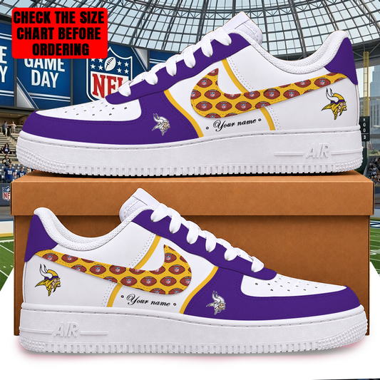[TOUCHDOWN DEAL] NEW CUSTOMIZED NFL05 MVK MINNESOTA VIKINGS AF1 SHOES