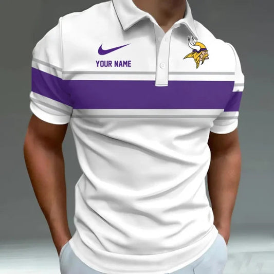 [TOUCHDOWN DEAL] NEW CUSTOMIZED NFL05 MVK MINNESOTA VIKINGS POLO SHIRT