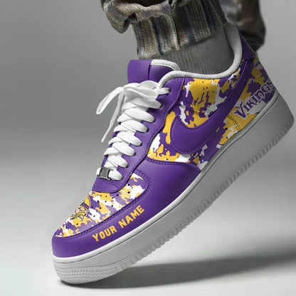 [TOUCHDOWN DEAL] NEW CUSTOMIZED NFL05 MVK MINNESOTA VIKINGS AF1 SNEAKERS