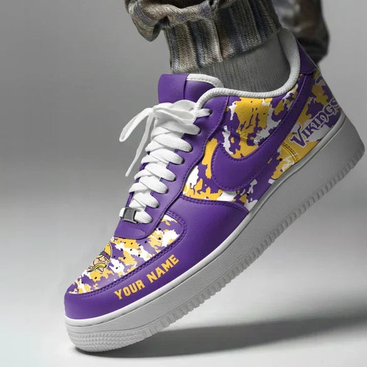 [TOUCHDOWN DEAL] NEW CUSTOMIZED NFL05 MVK MINNESOTA VIKINGS AF1 SNEAKERS