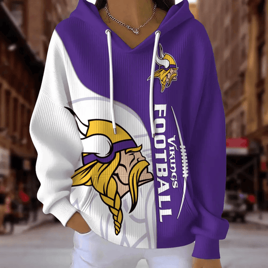 [TOUCHDOWN DEAL] NEW CUSTOMIZED NFL05 MVK MINNESOTA VIKINGS RIBBED HOODIE & SWEATSHIRT