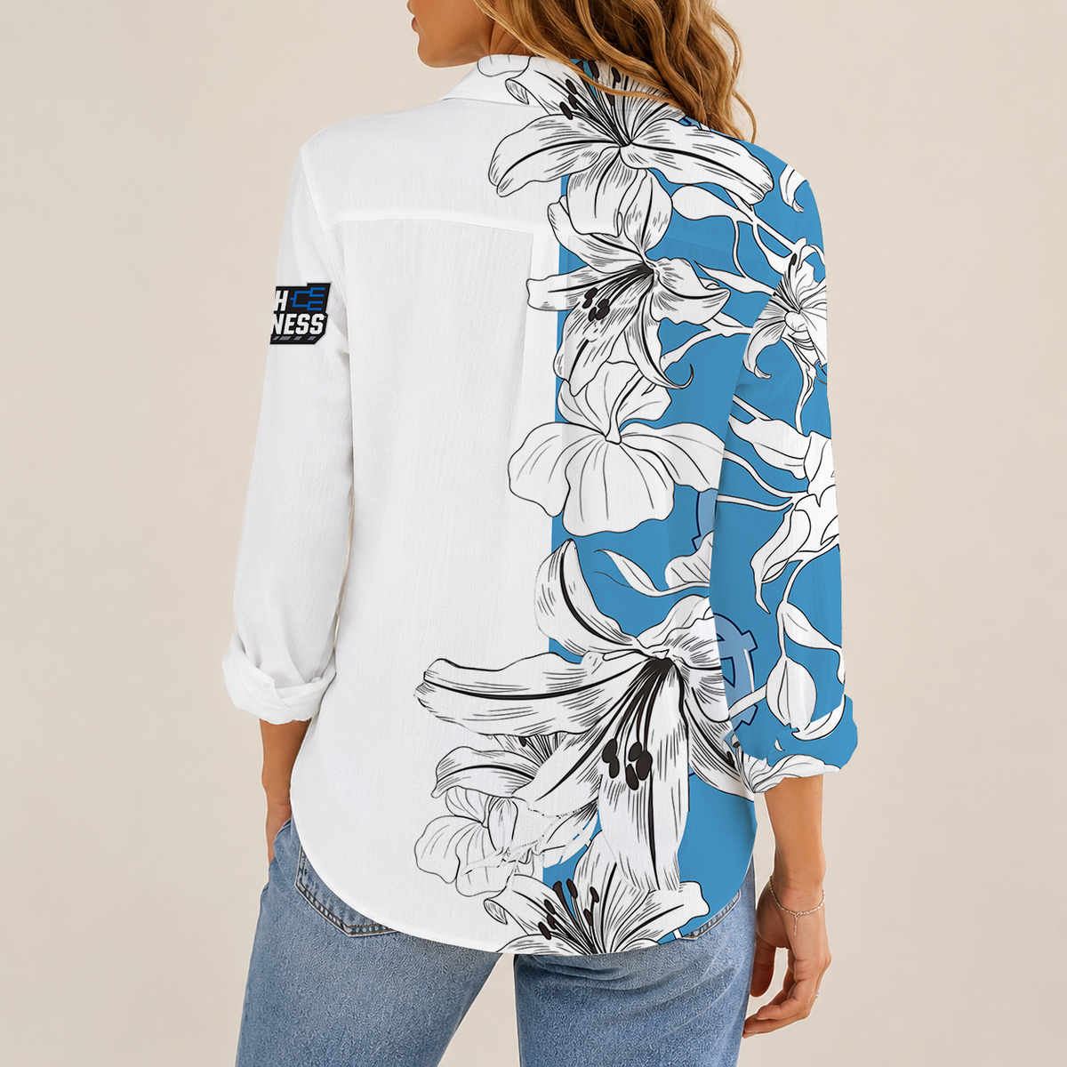[SLAM DUNK DEAL] NEW CUSTOMIZED NCAA MAM05 NTH NORTH CAROLINA TAR HEELS STRAPPY WOMEN CASUAL SHIRT