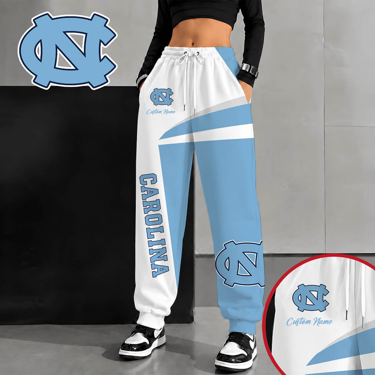 [SLAM DUNK DEAL] NEW CUSTOMIZED NCAA MAM05 NTH NORTH CAROLINA TAR HEELS SWEATPANTS