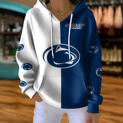 [HOOPS SPECIAL] NEW CUSTOMIZED NCAA CFH05 PNL PENN STATE NITTANY LIONS RIBBED HOODIE & SWEATSHIRT
