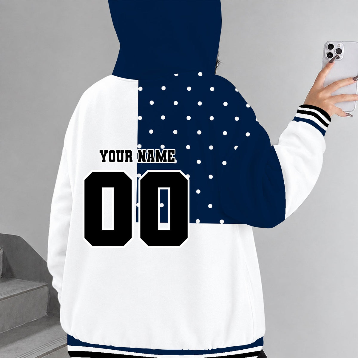 [HOOPS SPECIAL] NEW CUSTOMIZED NCAA CFH05 PNL PENN STATE NITTANY LIONS STRAPPY ZIP HOODIE