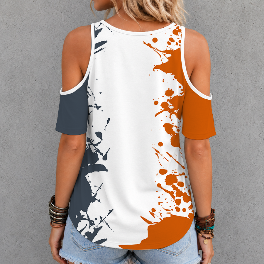 [FAN FAVORITE] NEW CUSTOMIZED NCAA CWS05 TXL TEXAS LONGHORNS CRISS CROSS V-NECK TOP