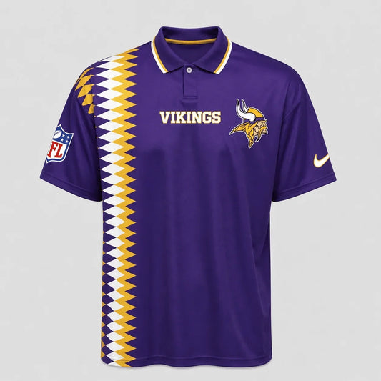 [TOUCHDOWN DEAL] NEW CUSTOMIZED NFL05 MVK MINNESOTA VIKINGS POLO SHIRT