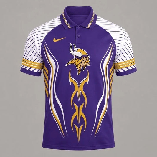 [TOUCHDOWN DEAL] NEW CUSTOMIZED NFL05 MVK MINNESOTA VIKINGS POLO SHIRT
