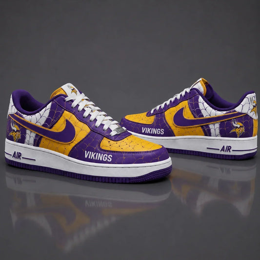 [TOUCHDOWN DEAL] NEW CUSTOMIZED NFL05 MVK MINNESOTA VIKINGS x SPIDER AF1 SHOES
