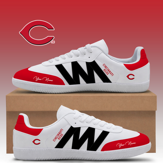 [HOMERUN DEAL] NEW CUSTOMIZED MLB05 CRS CINCINNATI REDS CLASSIC SNEAKERS
