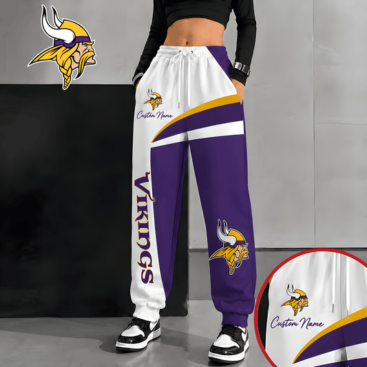 [TOUCHDOWN DEAL] NEW CUSTOMIZED NFL05 MVK MINNESOTA VIKINGS SWEATPANTS