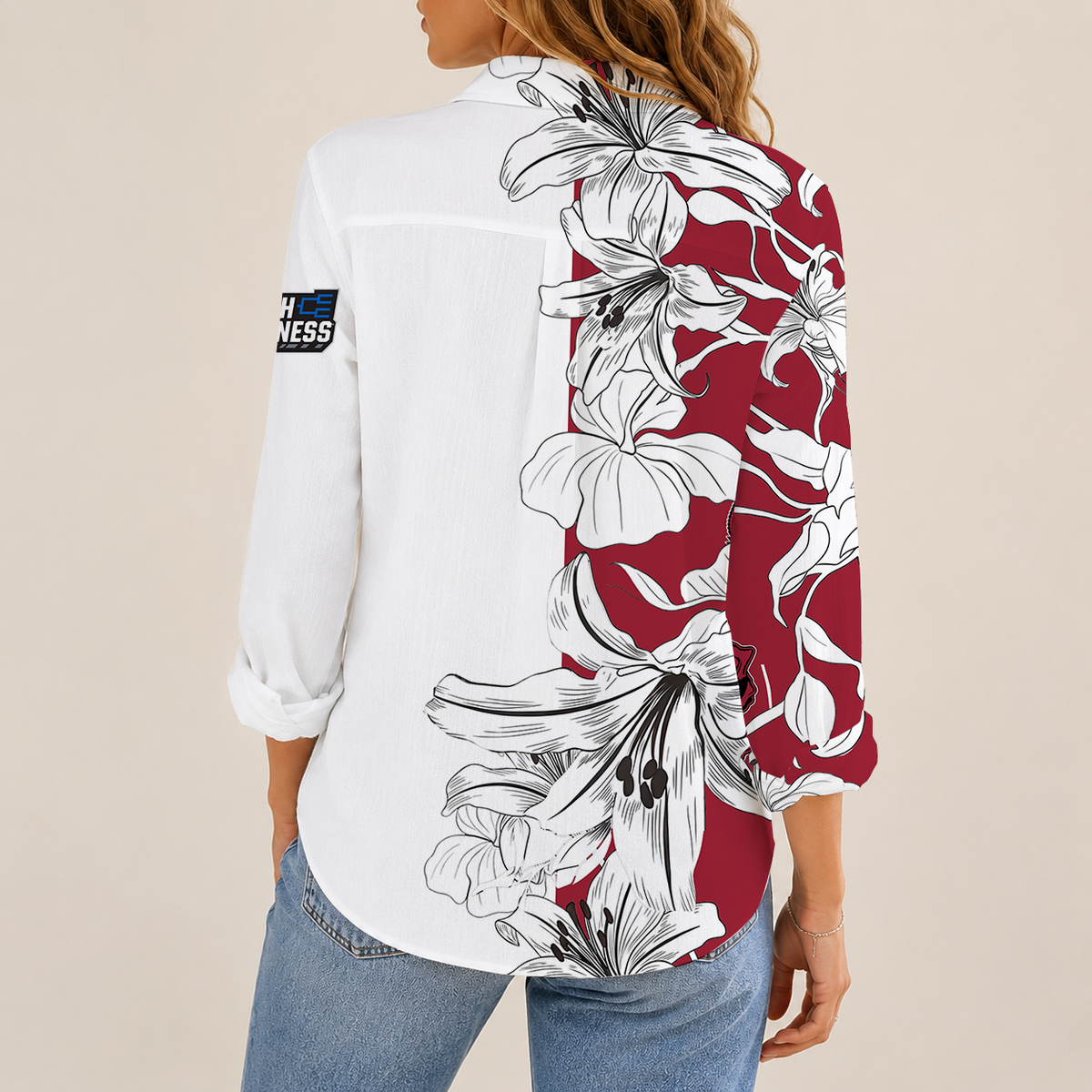 [SLAM DUNK DEAL] NEW CUSTOMIZED NCAA MAM06 AKR ARKANSAS RAZORBACKS STRAPPY WOMEN CASUAL SHIRT