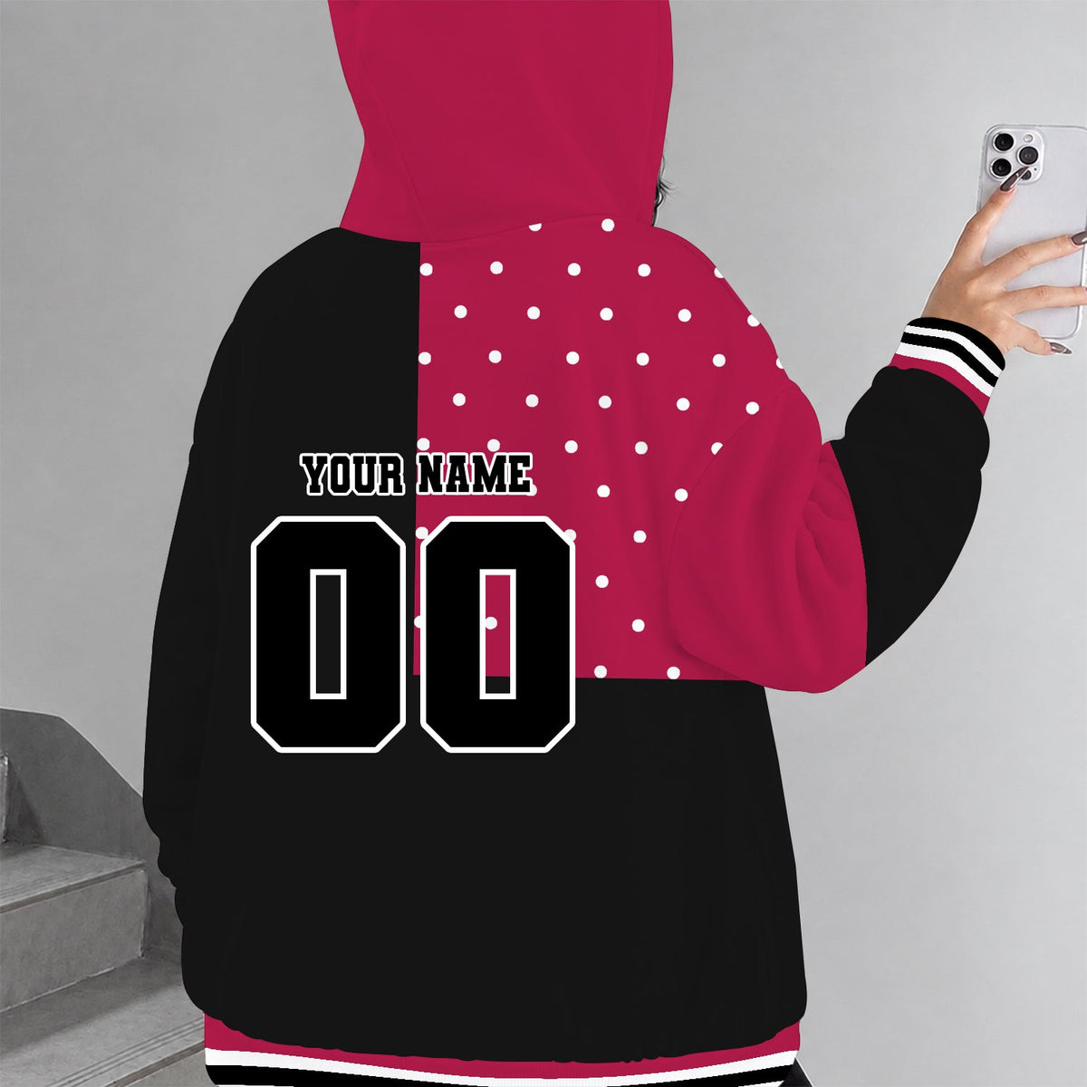 [SLAM DUNK DEAL] NEW CUSTOMIZED NCAA MAM06 AKR ARKANSAS RAZORBACKS STRAPPY ZIP HOODIE