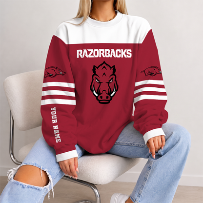 [SLAM DUNK DEAL] NEW CUSTOMIZED NCAA MAM06 AKR ARKANSAS RAZORBACKS STRAPPY UNISEX SWEATSHIRT