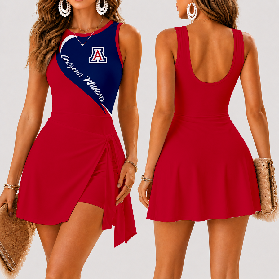 [FAN FAVORITE] NEW CUSTOMIZED NCAA CWS06 ARW ARIZONA WILDCATS WOMEN'S SUMMER SKORT DRESS