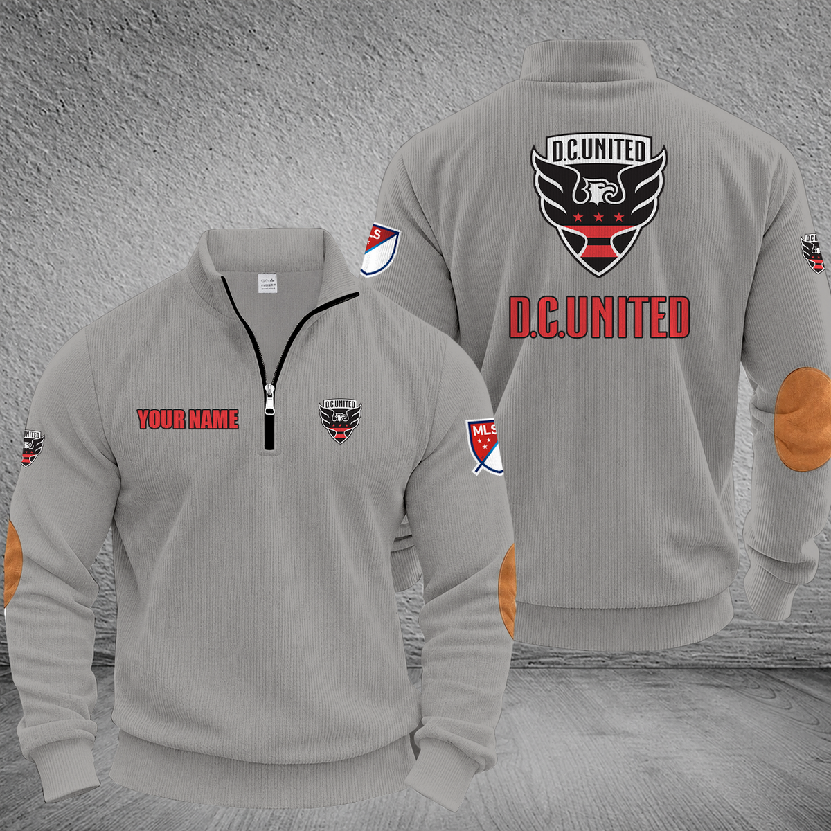 [GOAL DEAL] NEW CUSTOMIZED MLS06 DCU D.C. UNITED MULTICOLOR STRIPED QUATER ZIP SWEATSHIRT