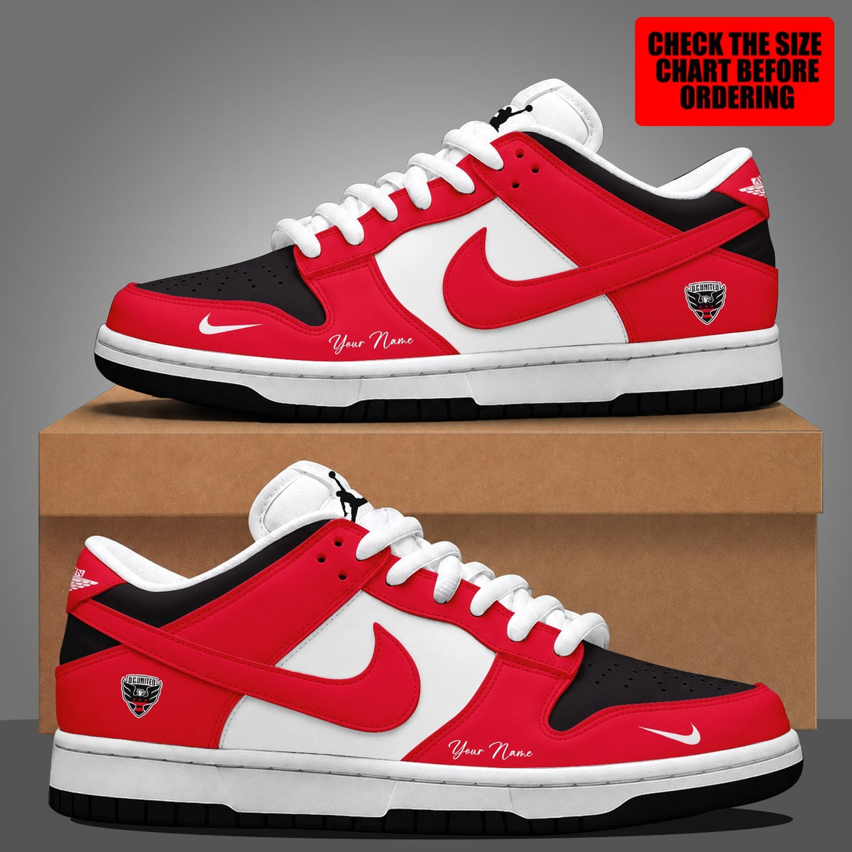 [GOAL DEAL] NEW CUSTOMIZED MLS06 DCU D.C. UNITED DUNK LOW SHOES