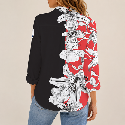 [GOAL DEAL] NEW CUSTOMIZED MLS06 DCU D.C. UNITED WOMEN CASUAL SHIRT