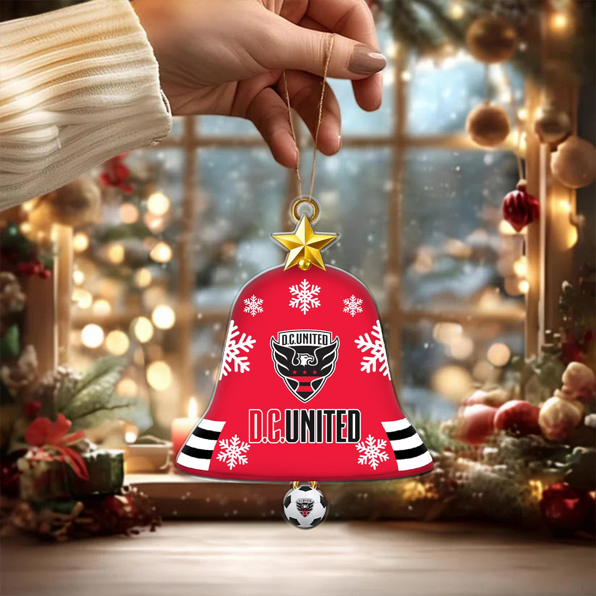 [GOAL DEAL] NEW CUSTOMIZED MLS06 DCU D.C. UNITED CHRISTMAS ACRYLIC ORNAMENT