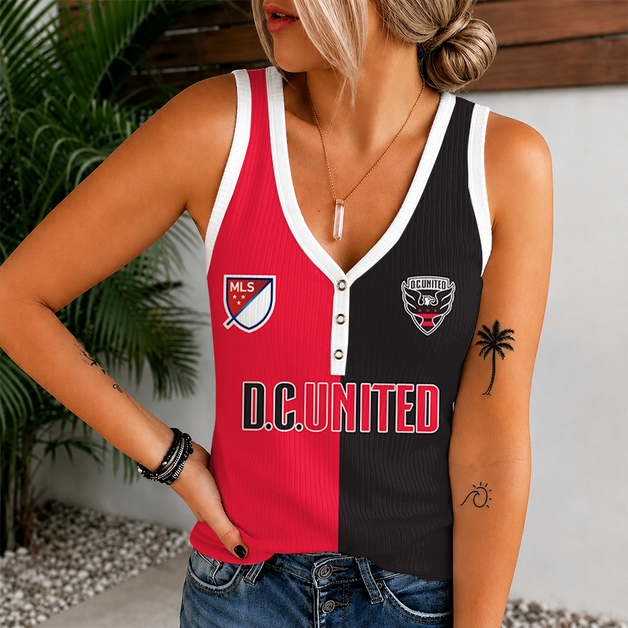 [GOAL DEAL] NEW CUSTOMIZED MLS06 DCU D.C. UNITED V-NECK TANK TOP